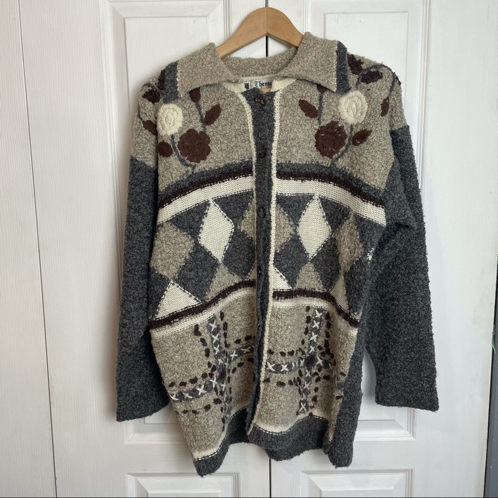 Cozy Core Patterned Cardigan